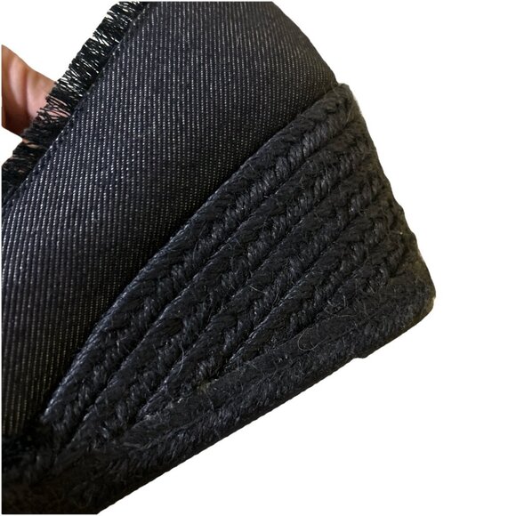 Lauren Ralph Lauren Womens Denim espadrille Wedge Sandals Size 6.5 - Picture 6 of 9